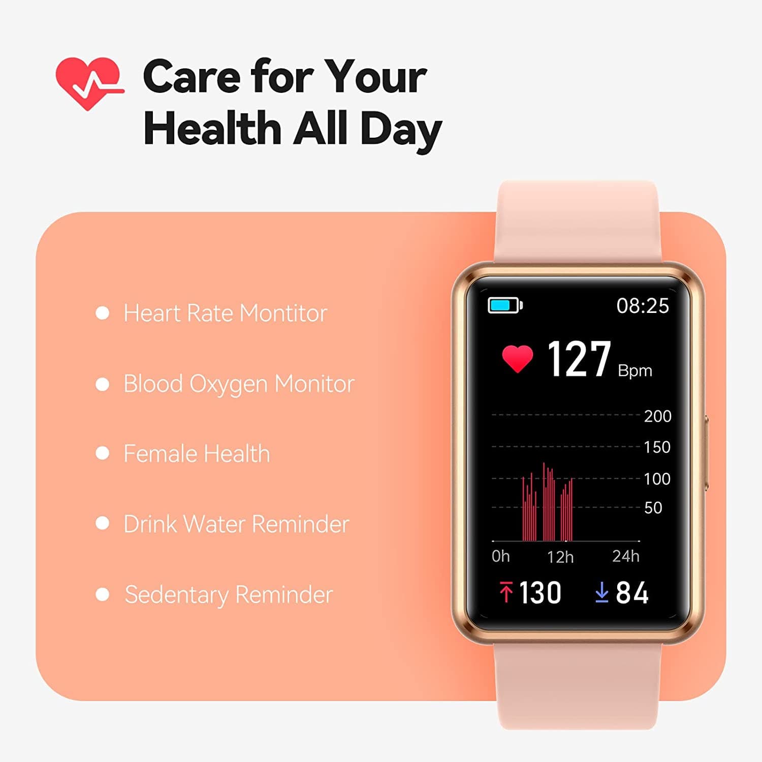 Women Fashion Smart Watch for Health and Sports Tracking PSF1.