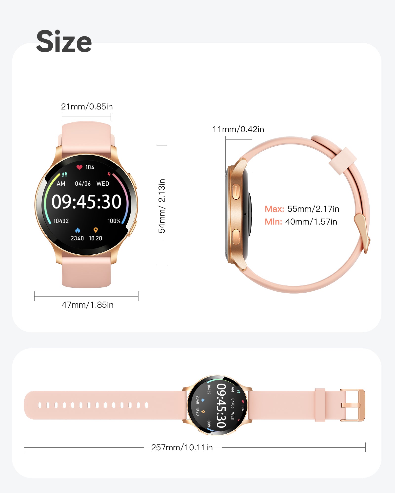 Écran HD 1,43", cadre en alliage métallique, prise en charge des appels Bluetooth, montre intelligente PSB4