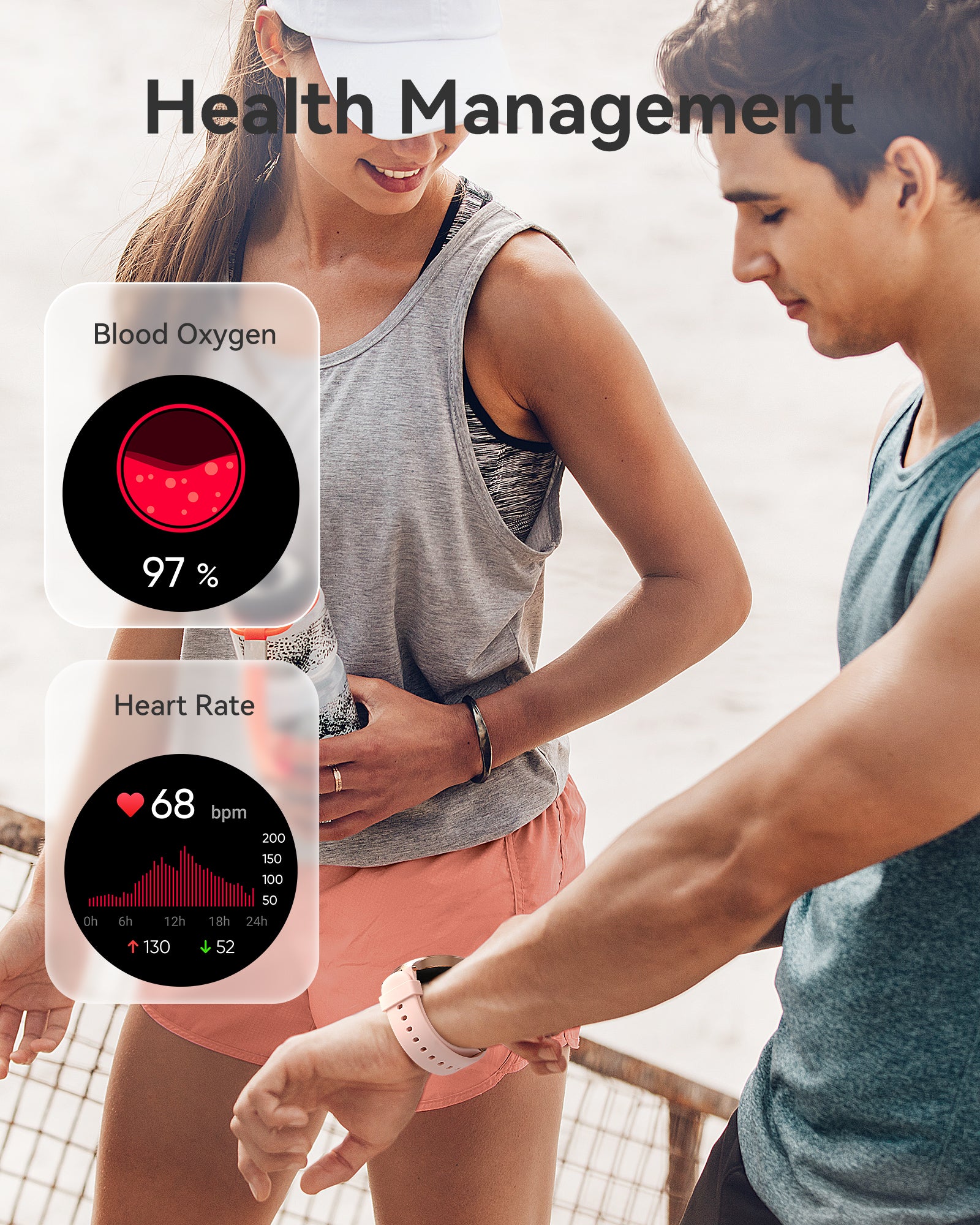 Écran HD 1,43", cadre en alliage métallique, prise en charge des appels Bluetooth, montre intelligente PSB4